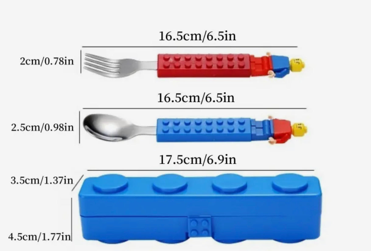 Kinderbesteck Lego mit Case